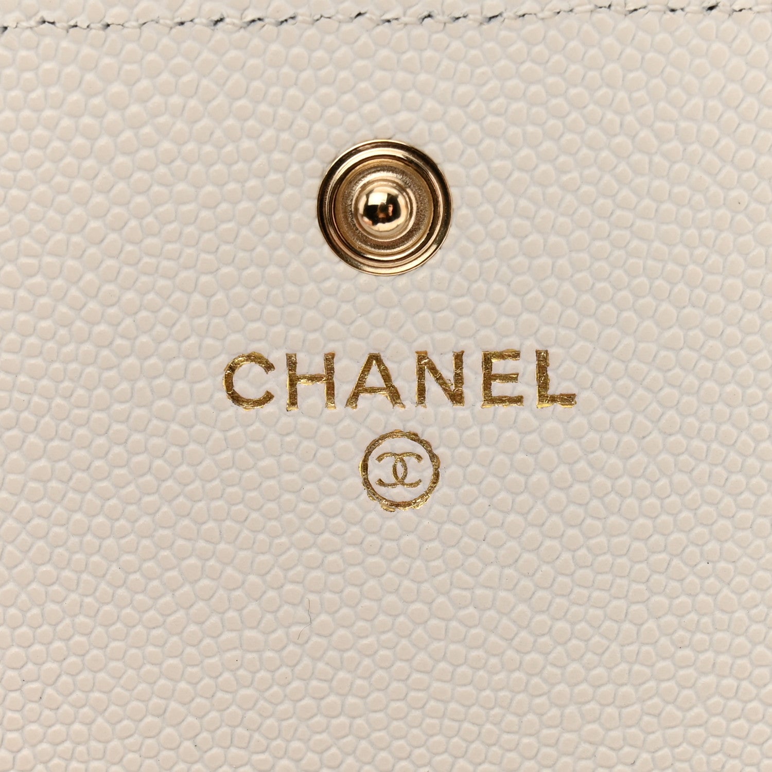 Chanel Caviar Quilted Striated CC Large Gusset Flap Wallet White 7 of 10