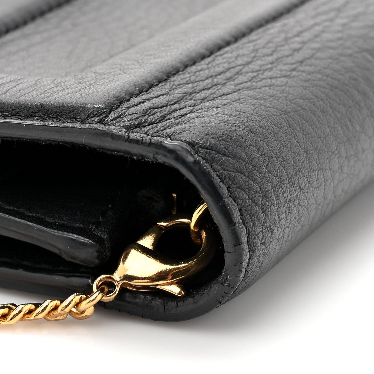Fendi Vitello Flamingo Tube Wallet on Chain Black 12 of 14