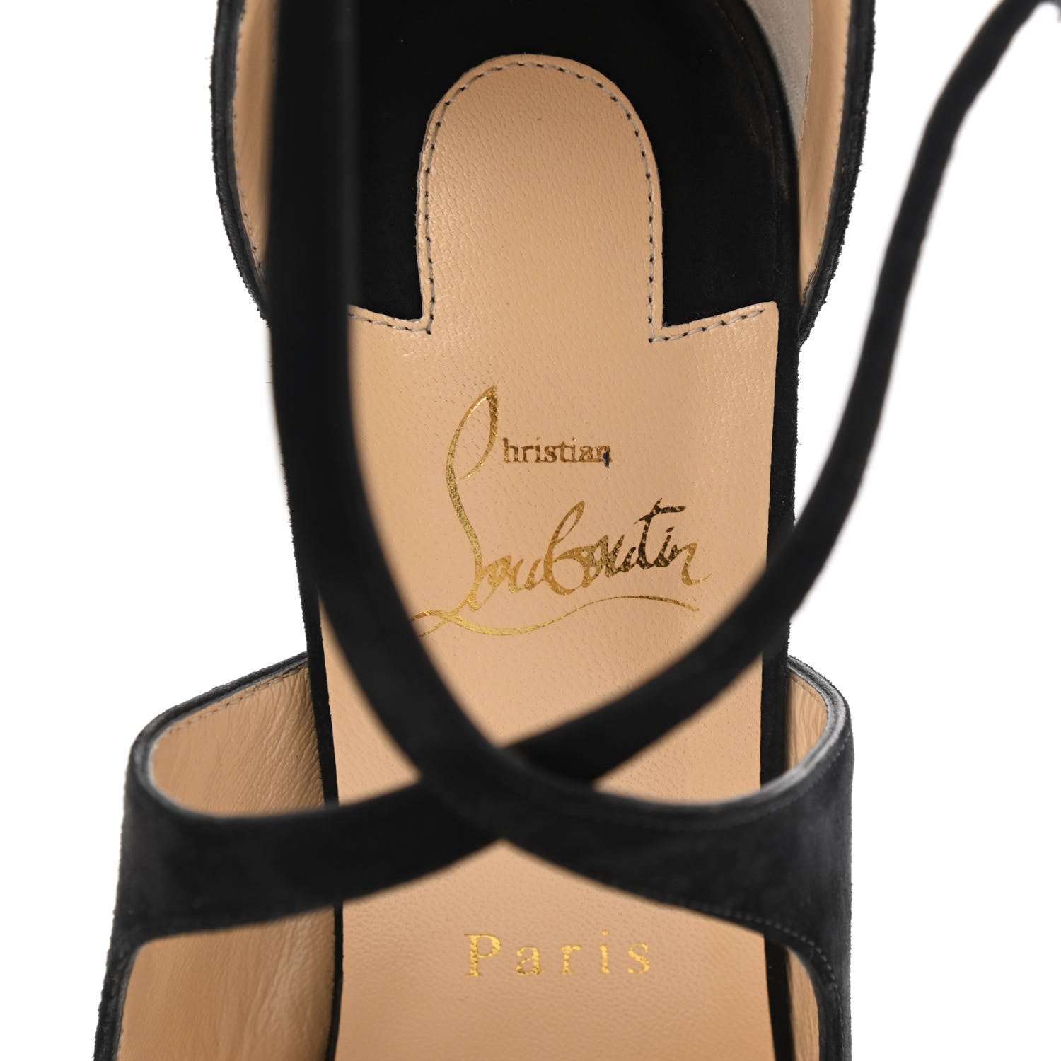 Christian Louboutin Suede Marlenalta 150 Pumps 40 Black 7 of 8