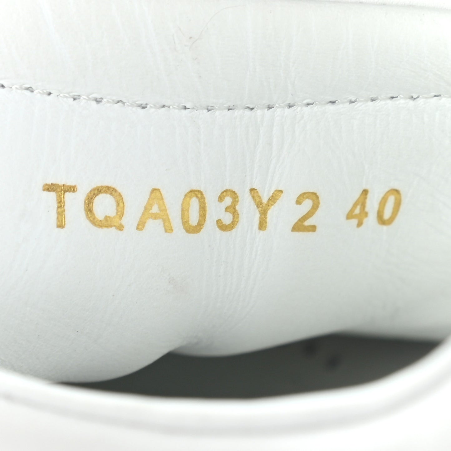 Calfskin Mens V Punk Low Top Sneakers 40 White
