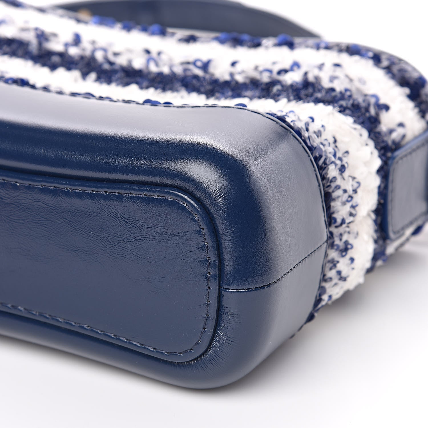 Chanel Sequin Calfskin Small Gabrielle Hobo Blue White 9 of 10