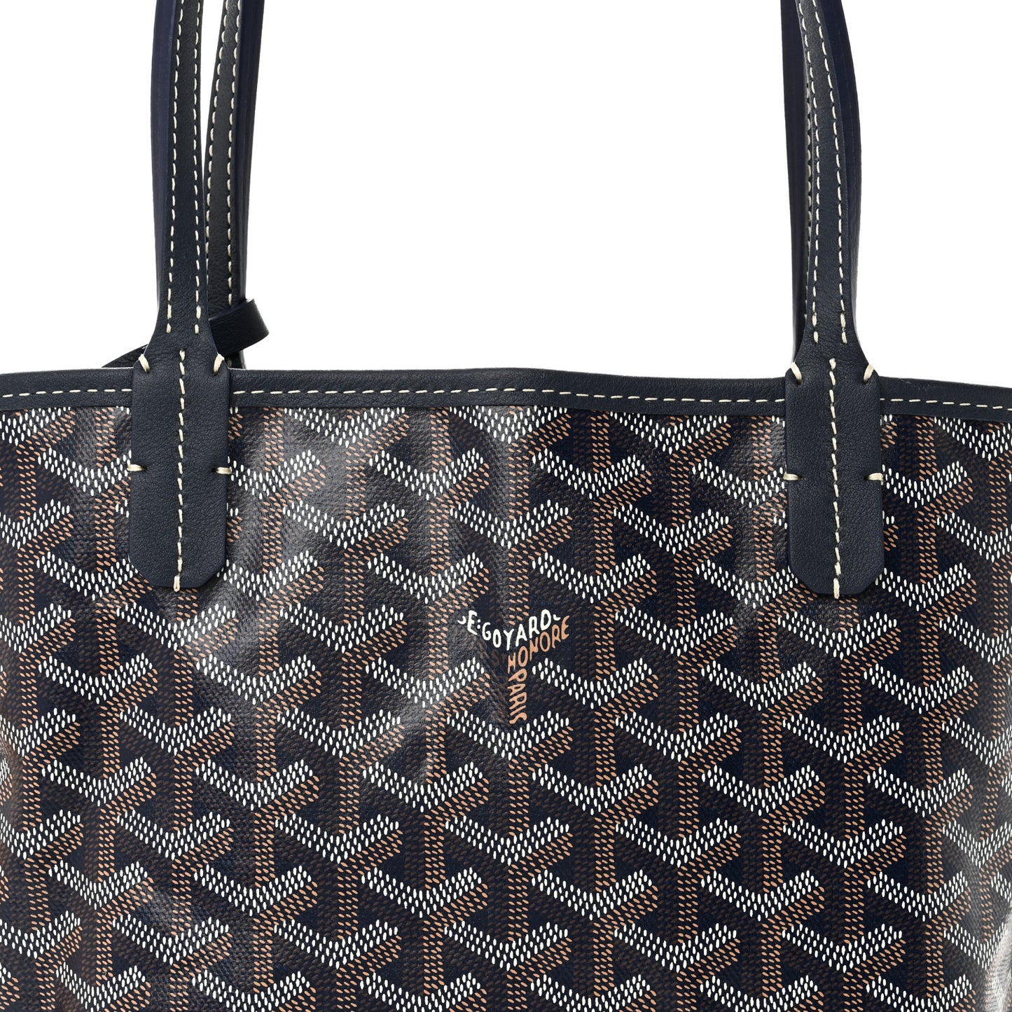 Goyardine Reversible Mini Anjou Navy