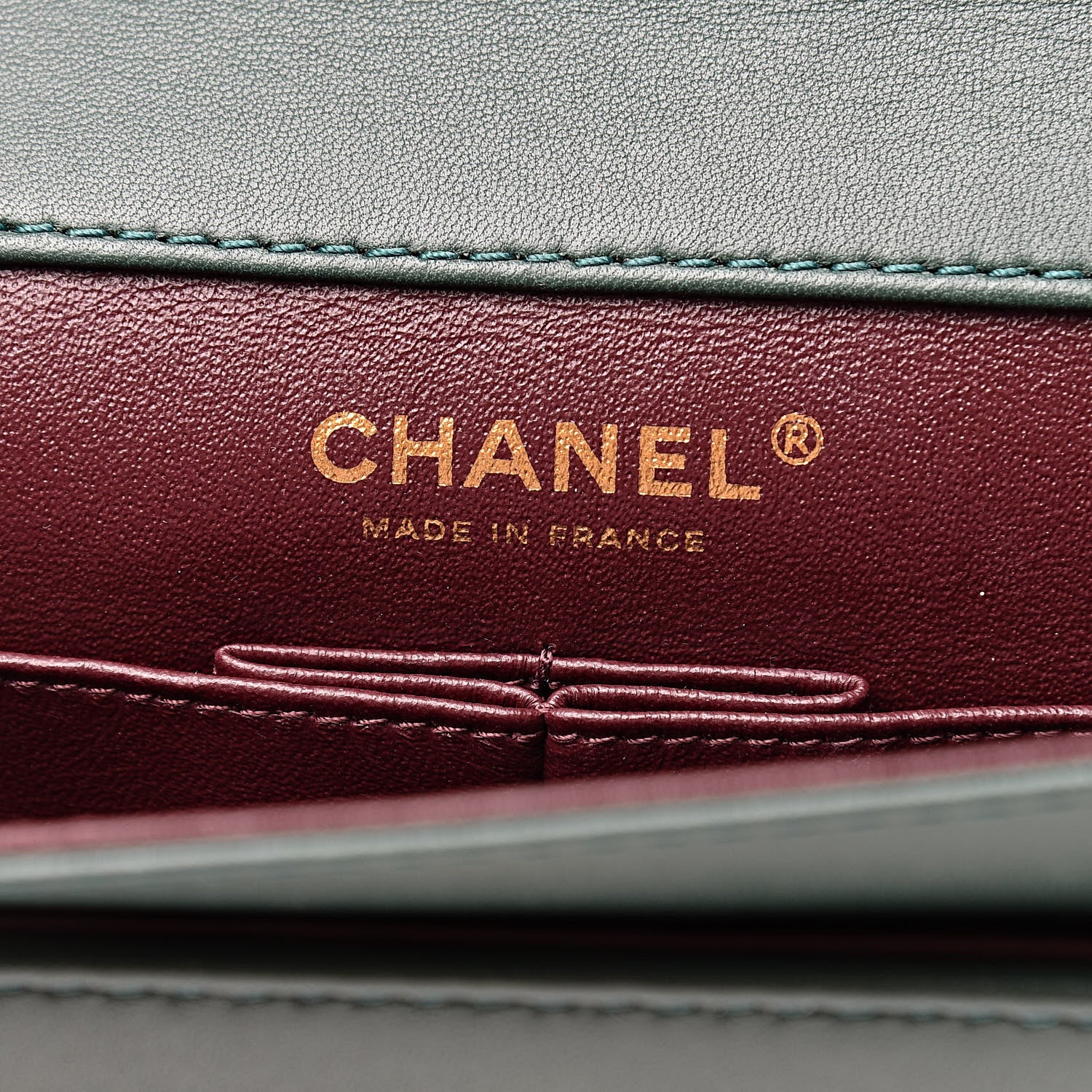 Chanel Calfskin Quilted Brasserie Gabrielle Menu CC Clutch Green 6 of 12