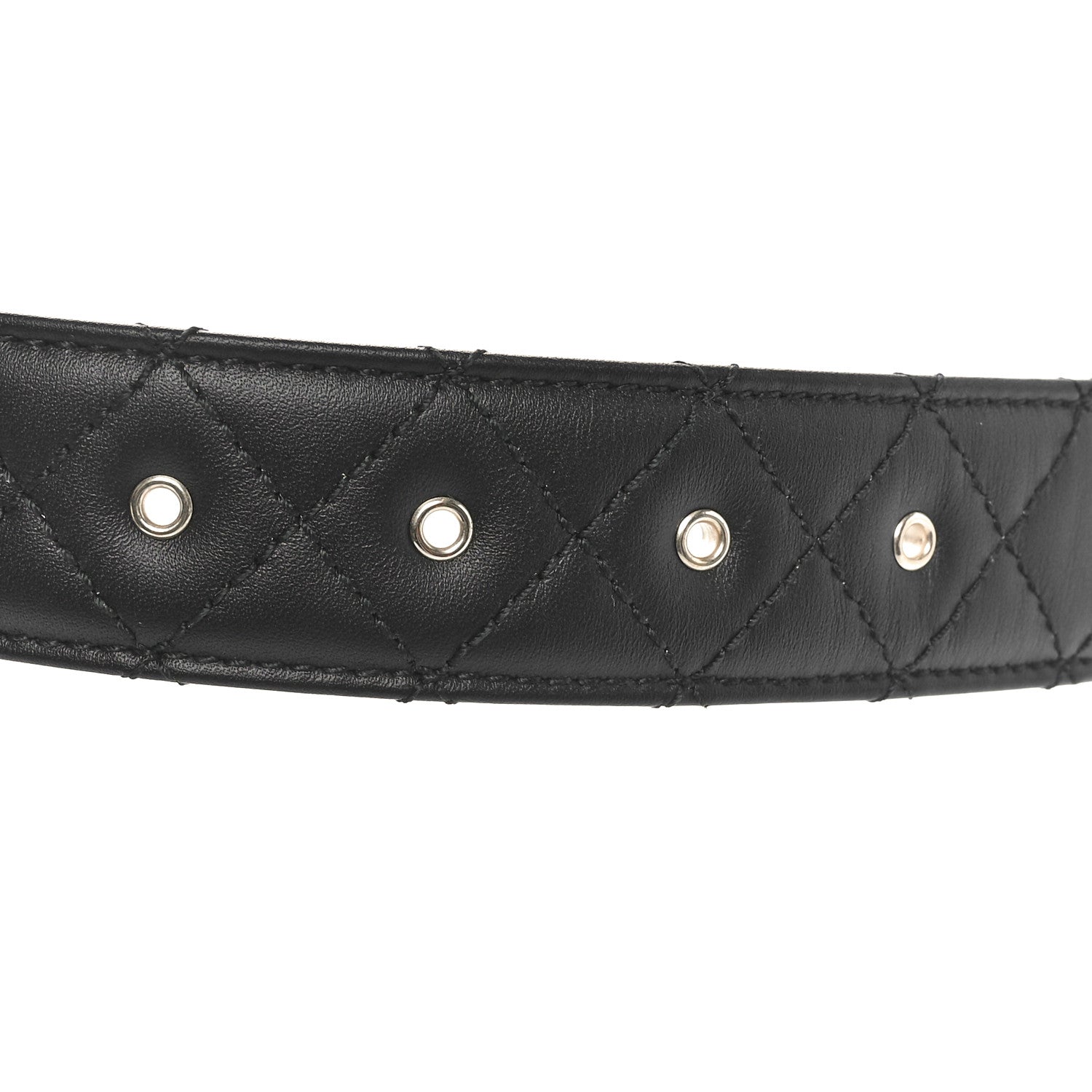 Chanel Calfskin Quilted CC Chain Belt 80 32 Black 5 of 9
