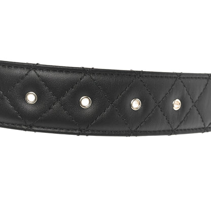 Chanel Calfskin Quilted CC Chain Belt 80 32 Black 5 of 9