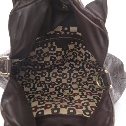 Gucci Guccissima Medium Hysteria Top Handle Bag Chocolate 5 of 10