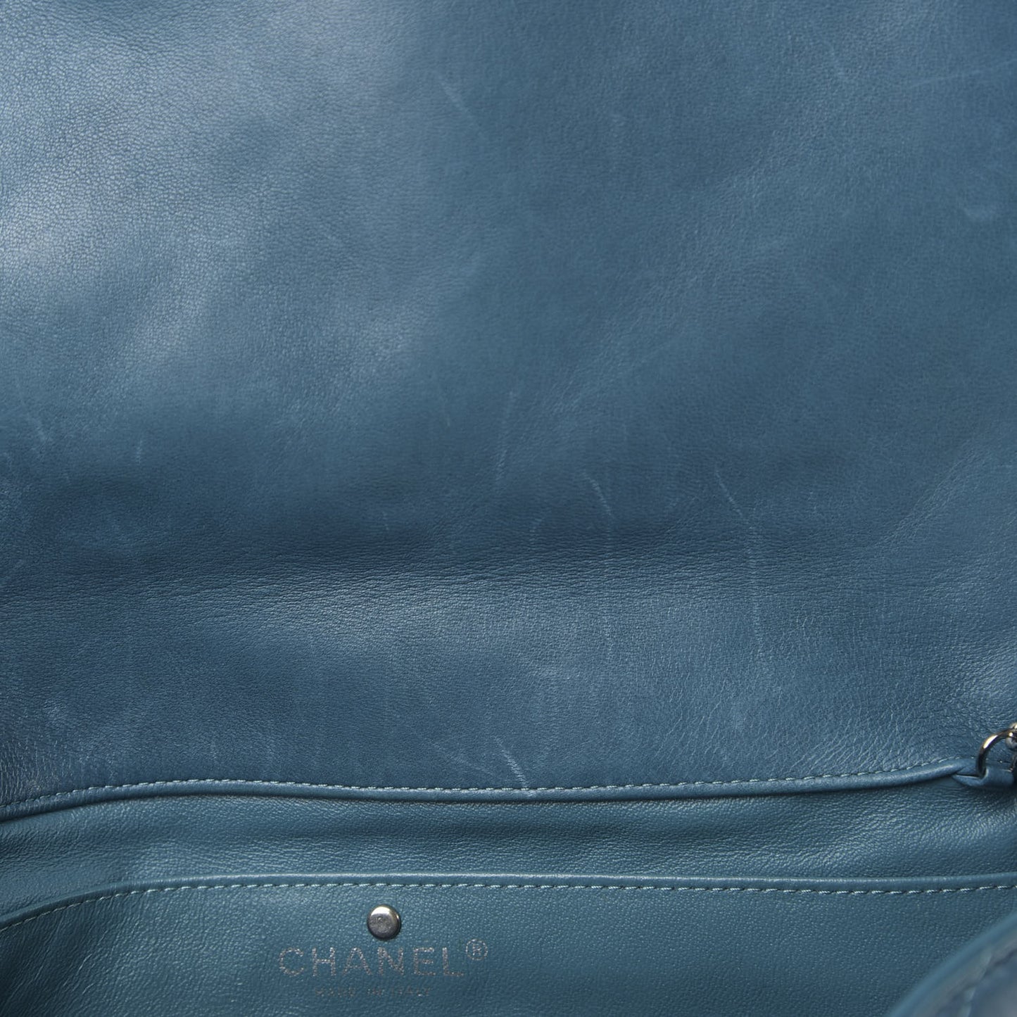 Lambskin Quilted Clutch With Chain Flap Turquoise