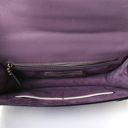 Valentino Garavani Vitello Monogram Kimono 1997 Print Medium Glam Lock Rockstud Flap Dark Mauve 7 of 7
