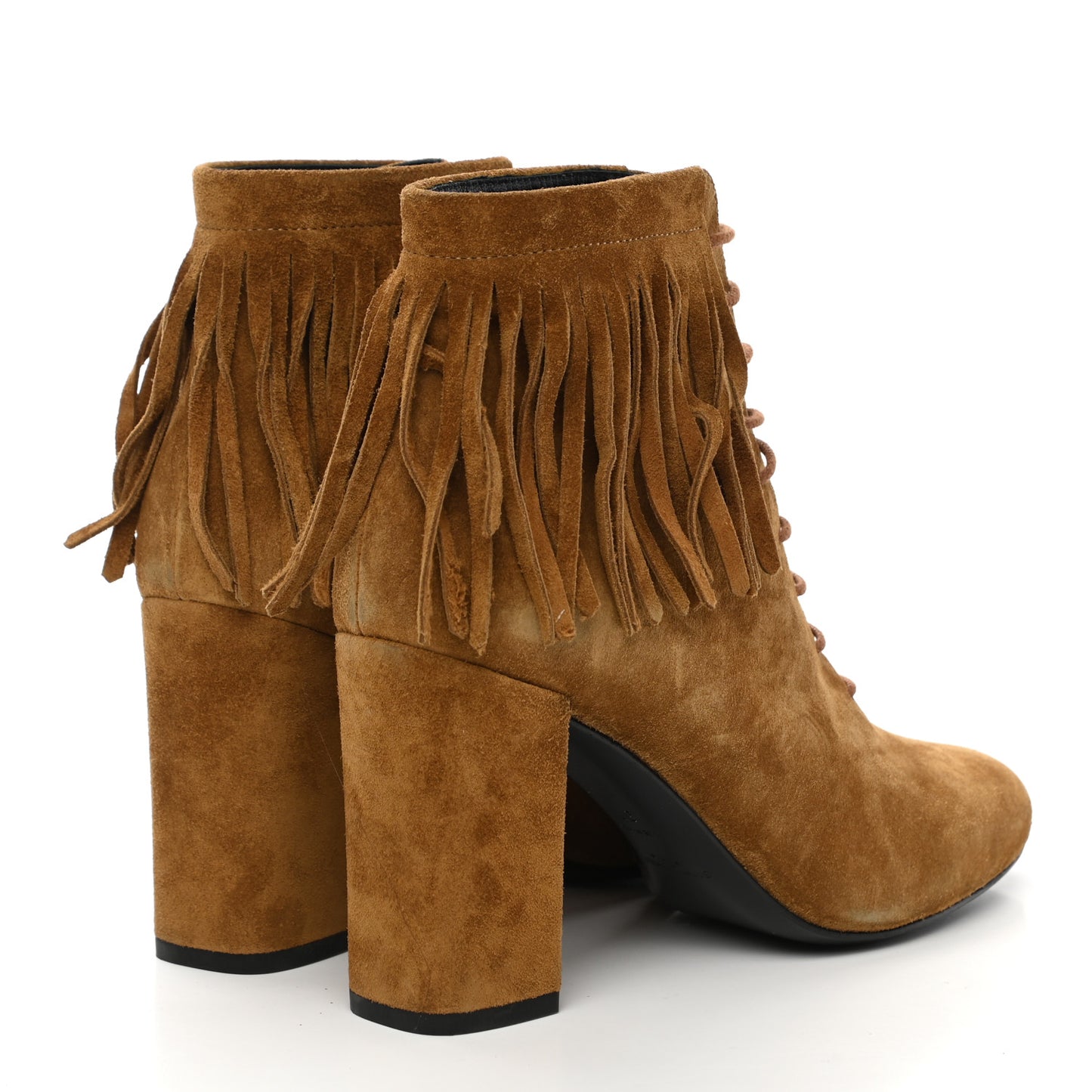 Suede Babies 90 Fringe Ankle Boots 37 Light Tan