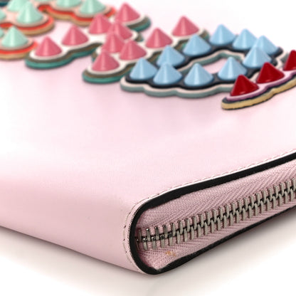 Fendi Vitello Liberty Fun Fair Studded Zip Around Pouch Peonia Multicolor 10 of 10