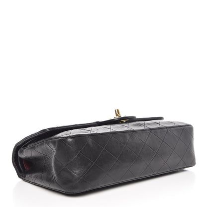 Chanel Lambskin Quilted Medium Double Flap Black 14 of 20