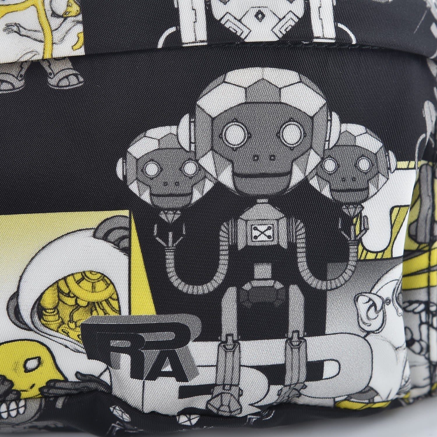 Prada X JAMES JEAN Tessuto Nylon Robot Monkey Belt Bag Black 7 of 9