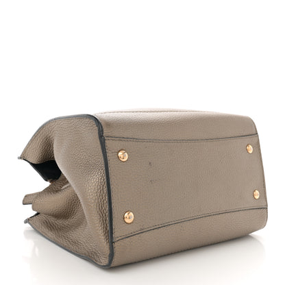 Salvatore Ferragamo Metallic Hammered Calfskin Double Handle Small Amy Tote Graphite 4 of 13