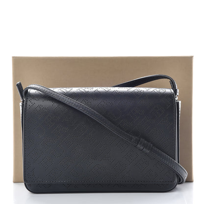 Burberry Calfskin Perforated Logo Hampshire Crossbody Black 10 of 10