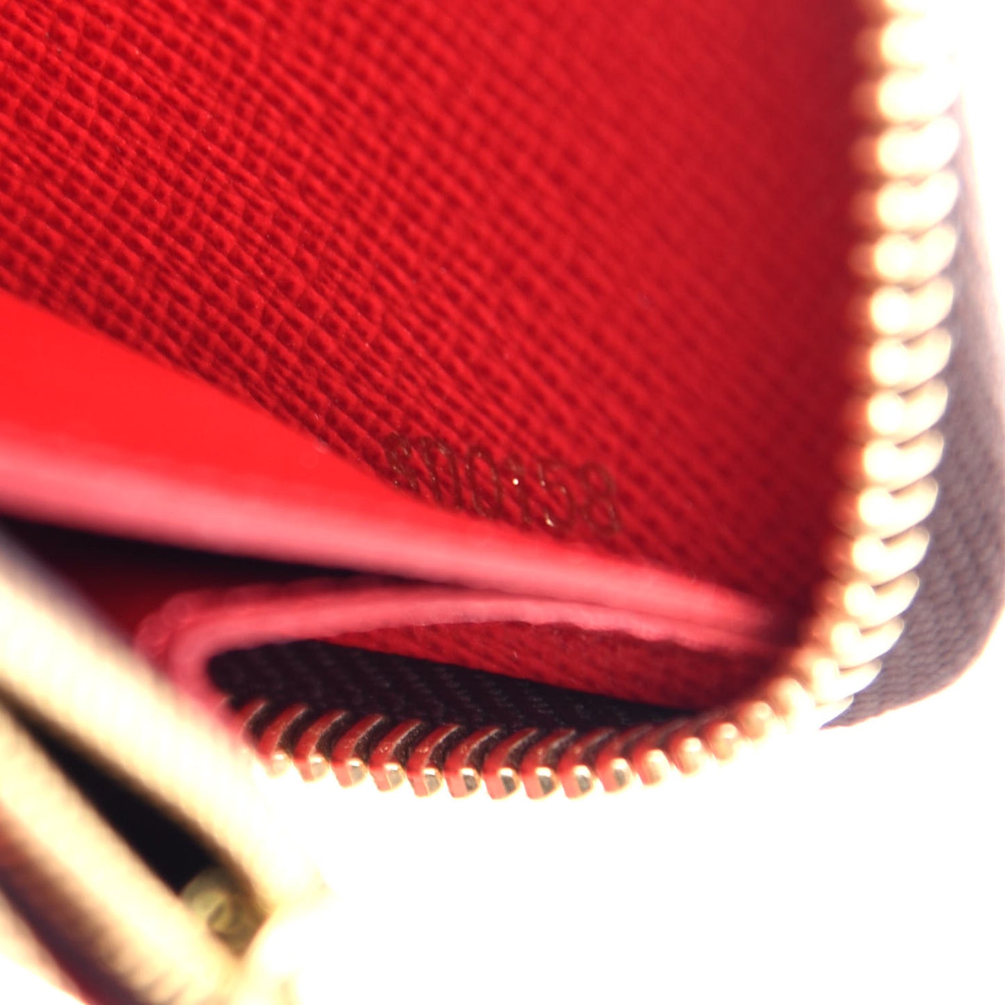 Damier Ebene Clemence Wallet Cherry