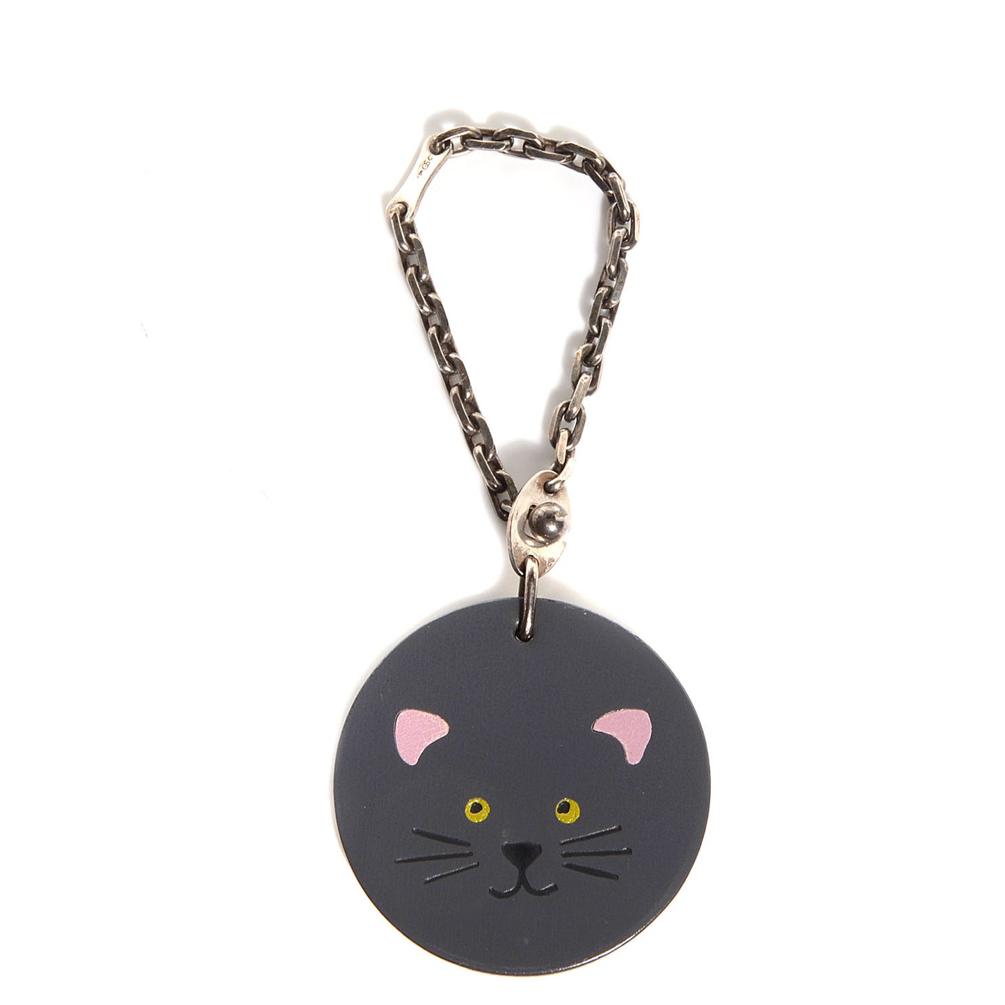 Veau Box Kitty Cat Key Chain Bag Charm