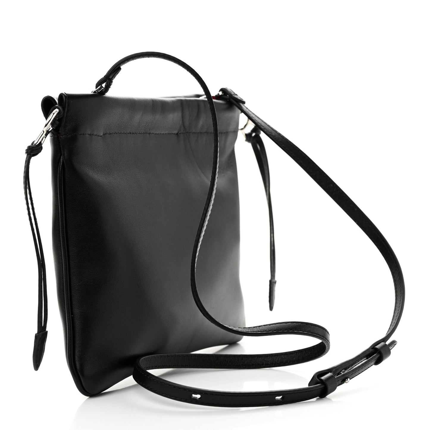 Nappa Grommet Mini Mouchara Crossbody Black