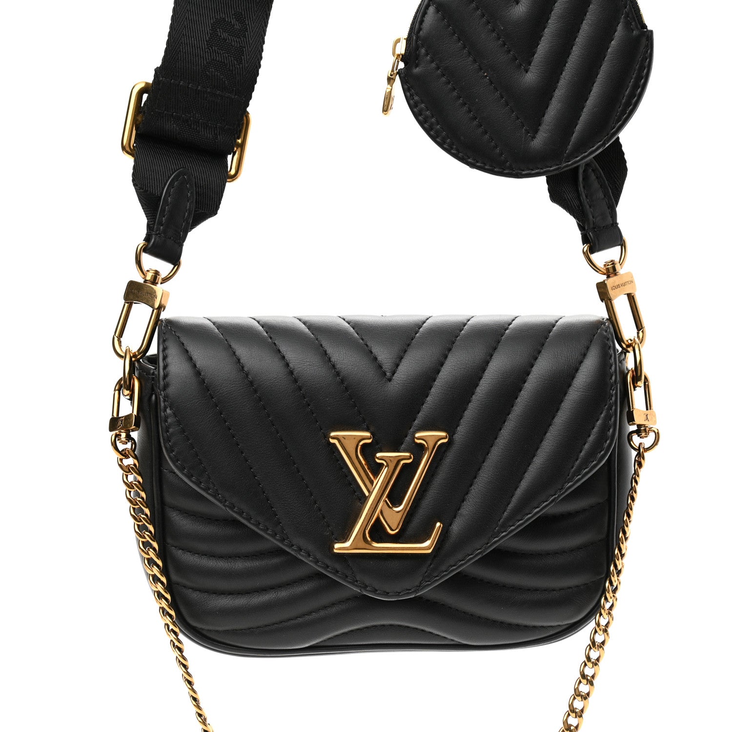 Louis Vuitton Calfskin New Wave Multi Pochette Black 7 of 8