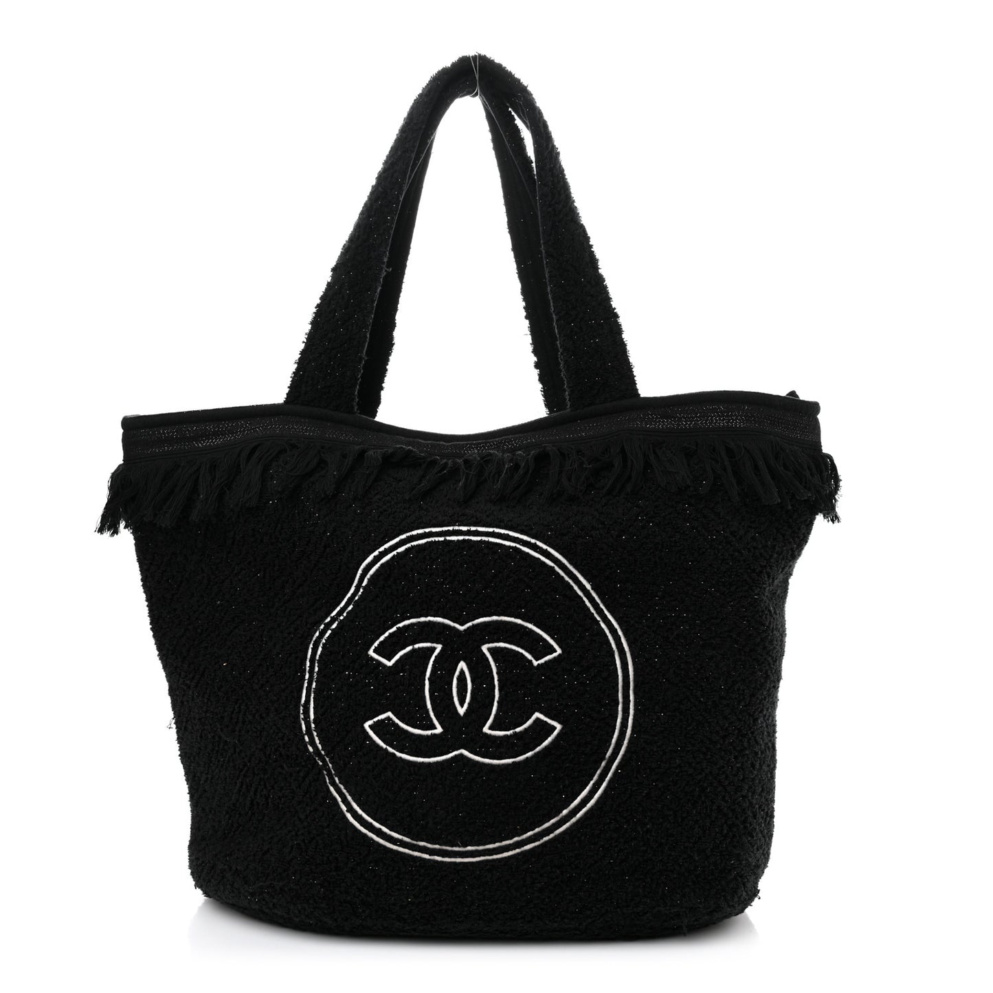 Terry Cotton CC Beach Tote Towel Set Black