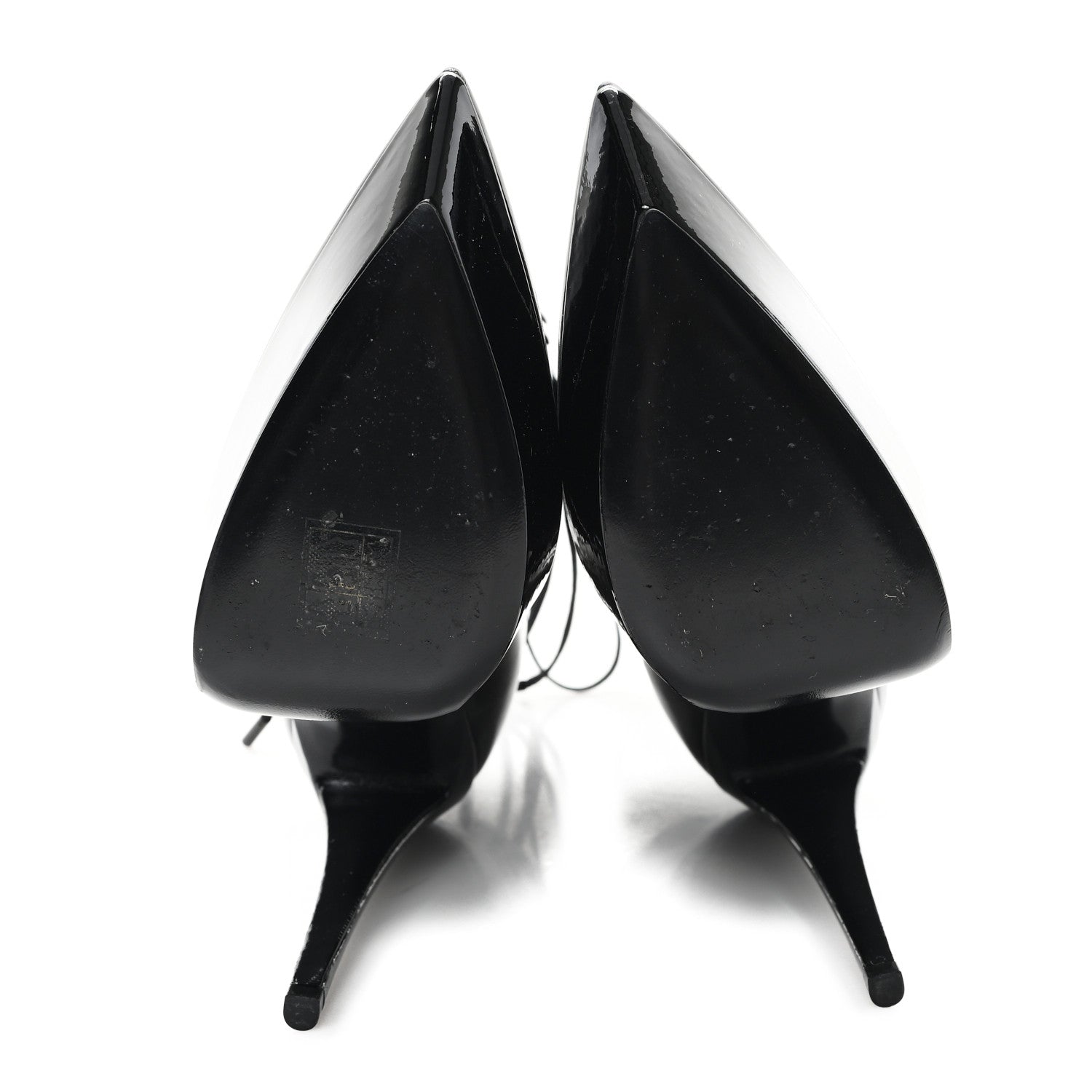 Saint Laurent Vernice Glove Lace Up Platform Boots 39 Black 6 of 9