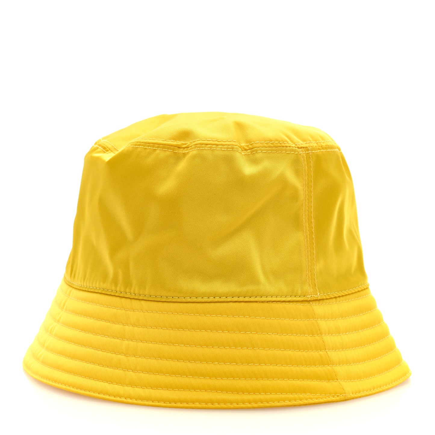 Re-Nylon Metal Triangle Logo Mens Bucket Hat M Giallo