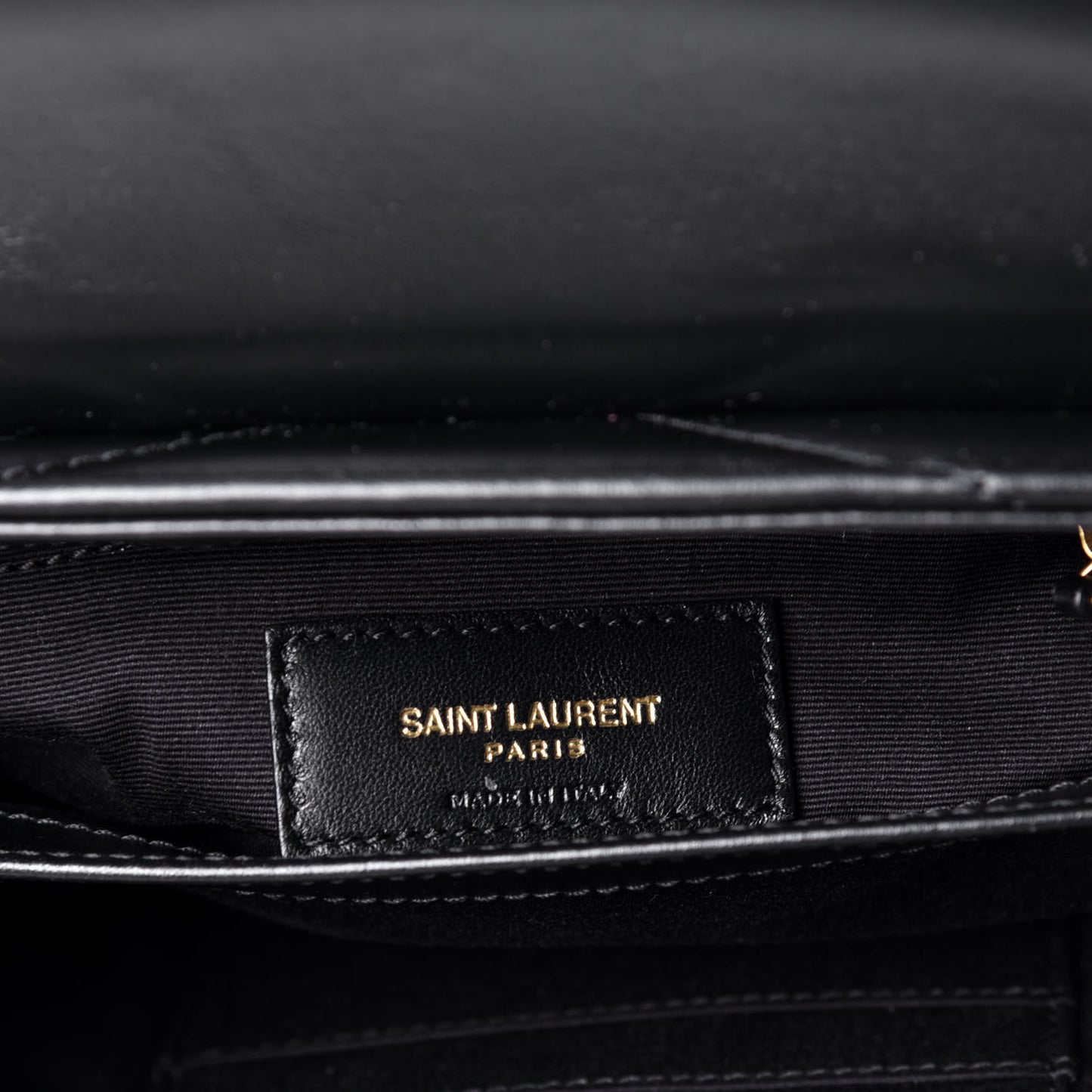 Calfskin Y Quilted Monogram Toy Loulou Crossbody Bag Black