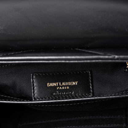 Saint Laurent Calfskin Y Quilted Monogram Toy Loulou Crossbody Bag Black 6 of 8