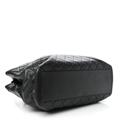 Chanel Caviar Quilted CC Shopping Tote Black 4 of 10