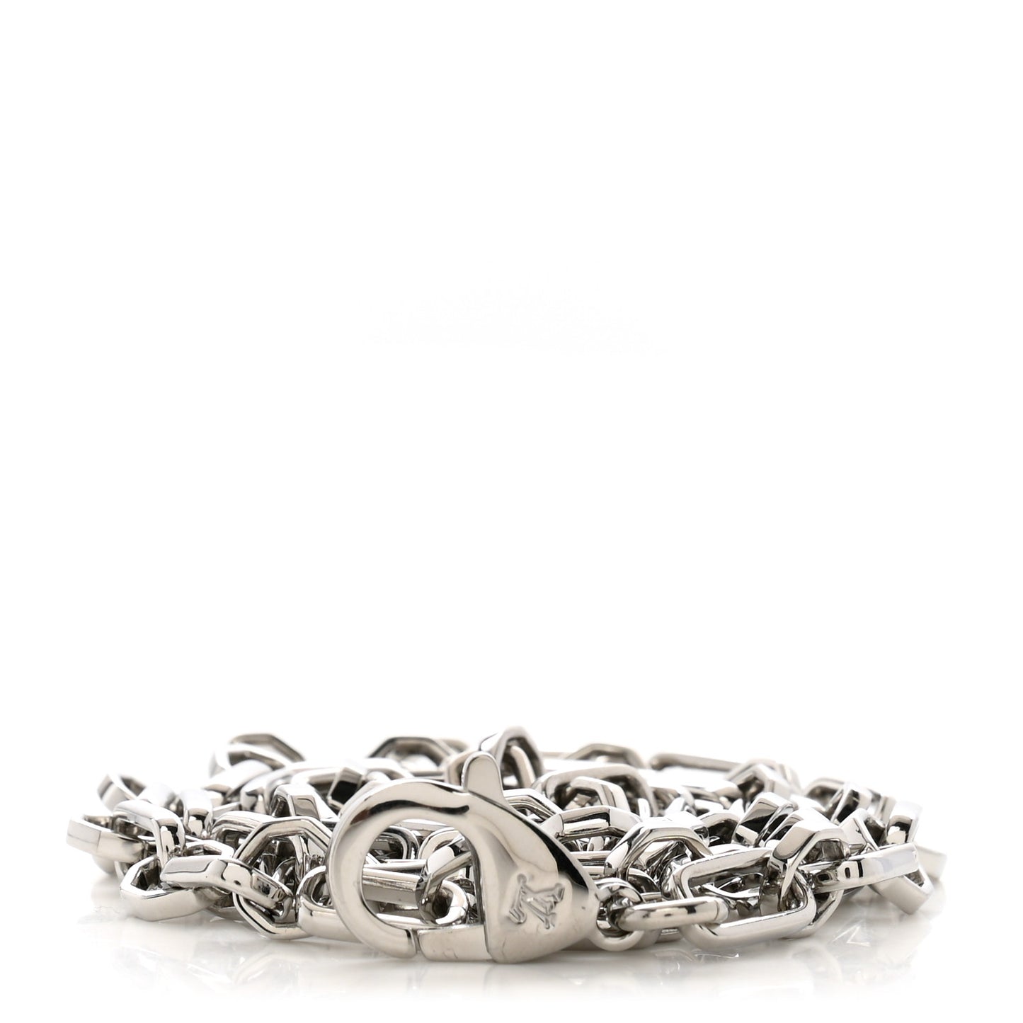 Metal Dauphine Chain Long Shoulder Strap Silver