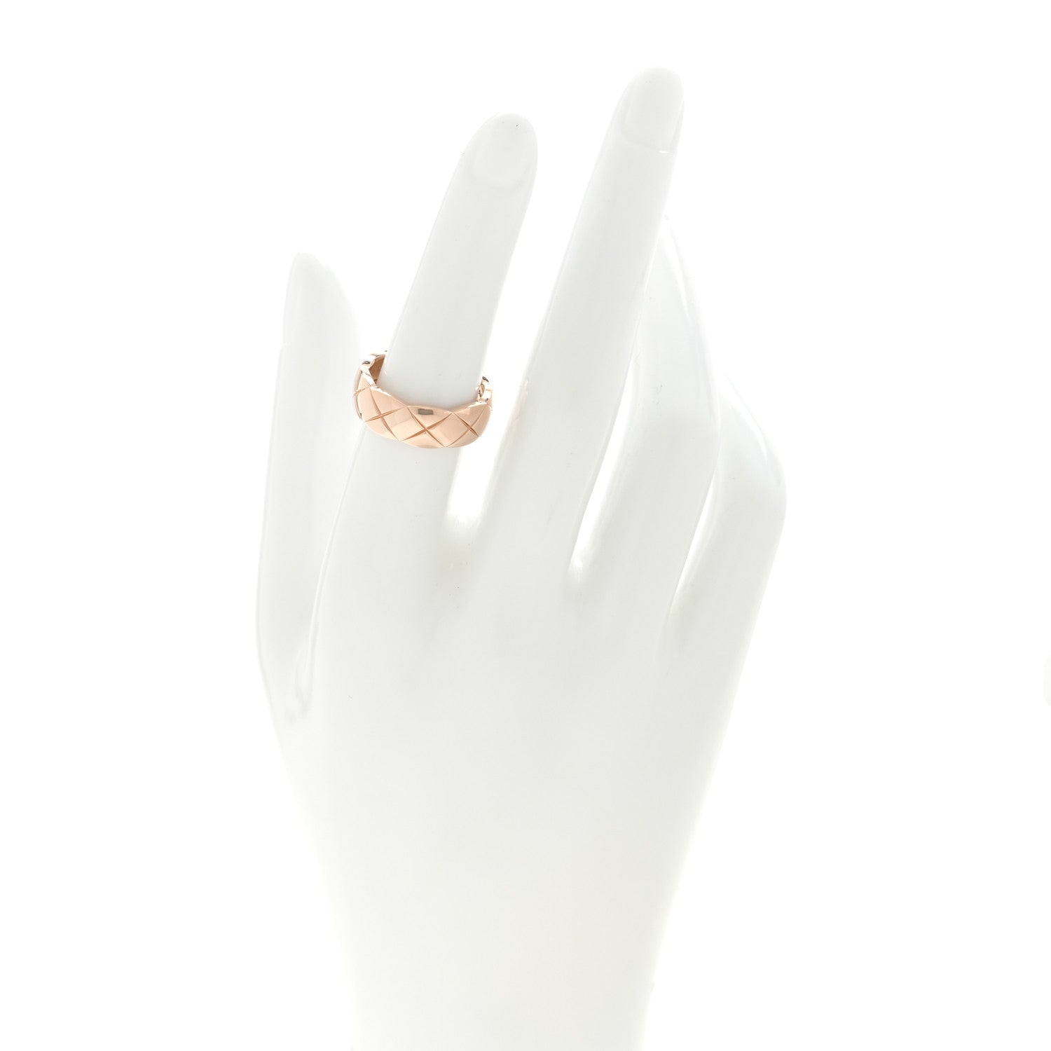 Chanel 18K Beige Gold Small Coco Crush Ring 53 6.5 2 of 4