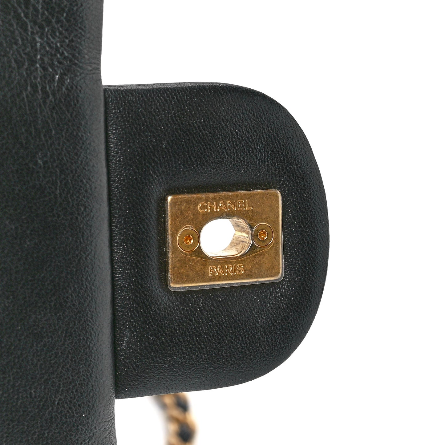 Lambskin Quilted Mini Heart Charms Flap Black