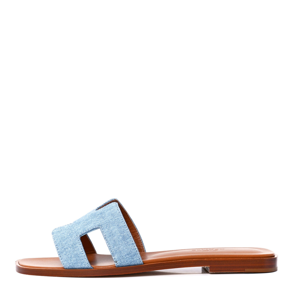 Hermes Denim Canvas Oran Sandals 36 Bleu Clair 1 of 8