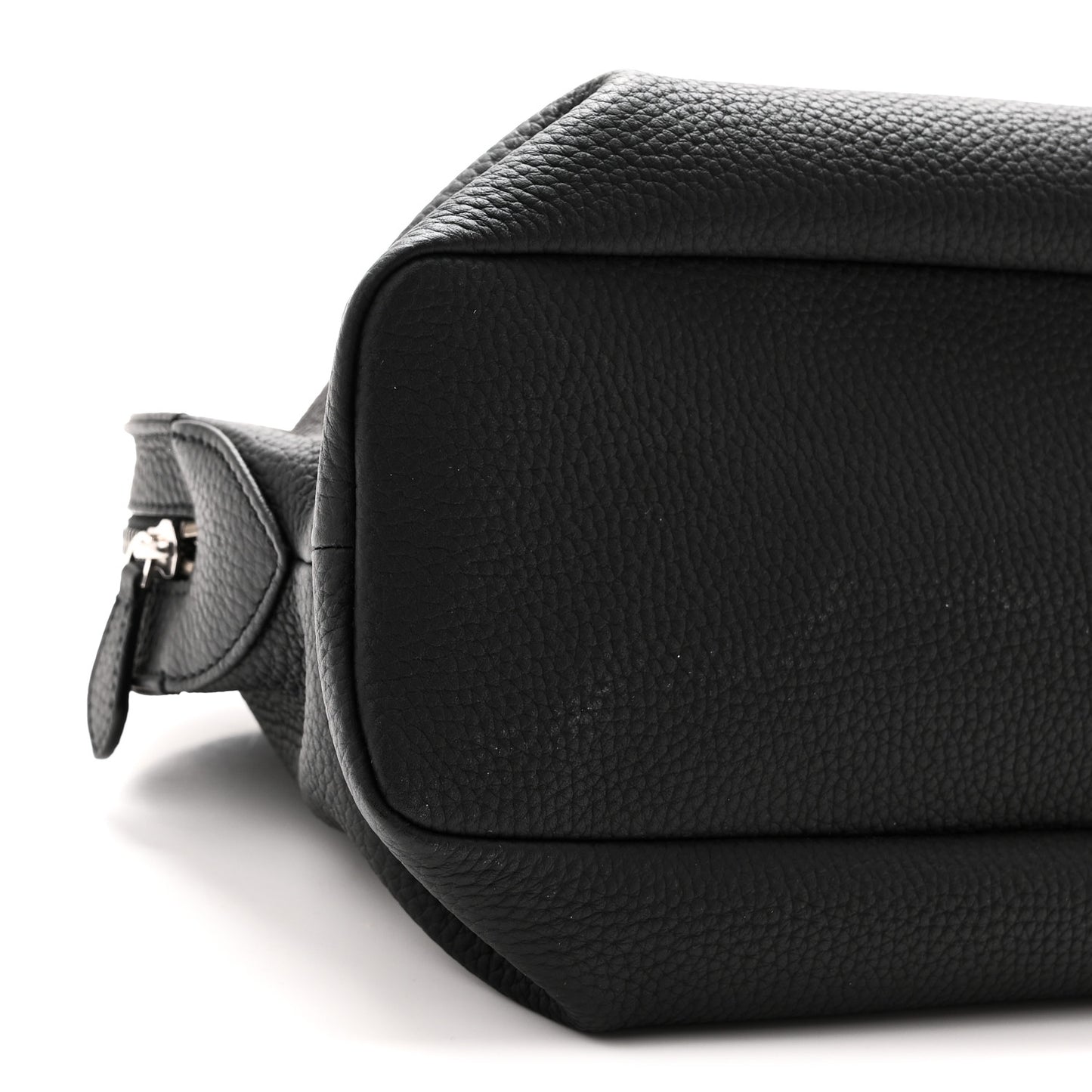Matte Grained Calfskin Agnes Bag Black