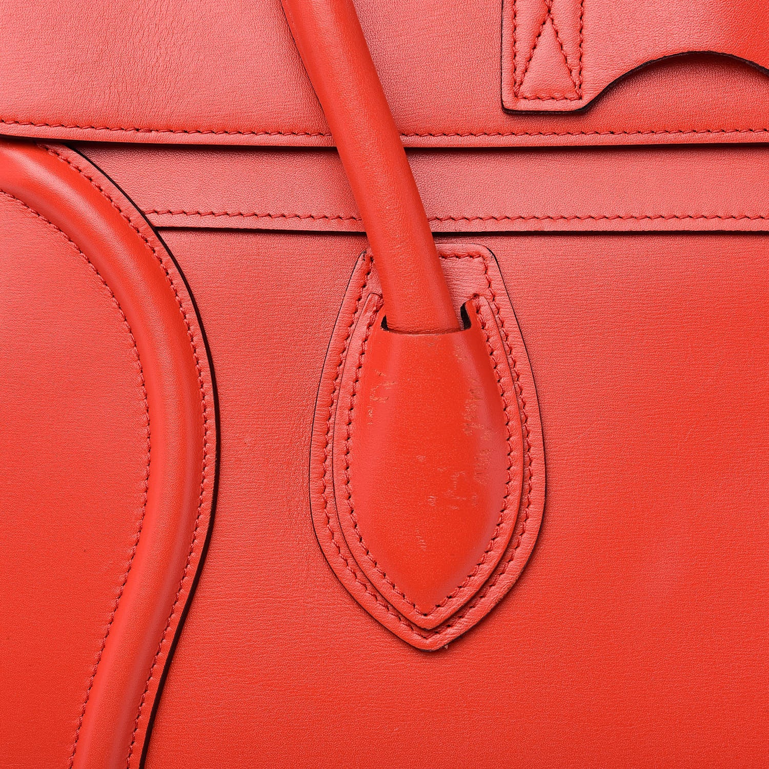 Celine Smooth Calfskin Mini Luggage Coquelicot 16 of 18