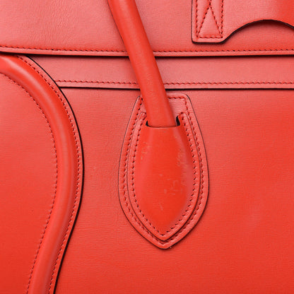 Celine Smooth Calfskin Mini Luggage Coquelicot 16 of 18