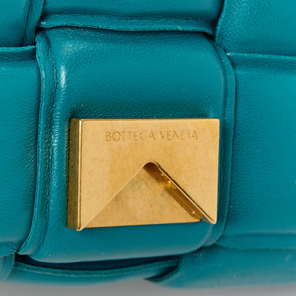 Bottega Veneta Lambskin Maxi Intreccio Padded Chain Cassette Crossbody Bag Mallard 9 of 12