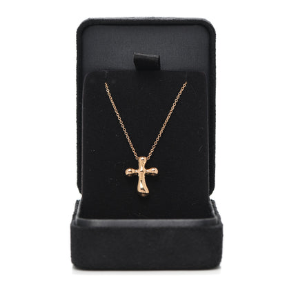 Tiffany 18K Rose Gold 12mm Elsa Peretti Cross Pendant Necklace 5 of 5