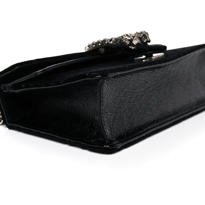 Gucci Velvet Skipper Crystal GG Monogram Small Dionysus Shoulder Bag Black Black Diamond 10 of 12