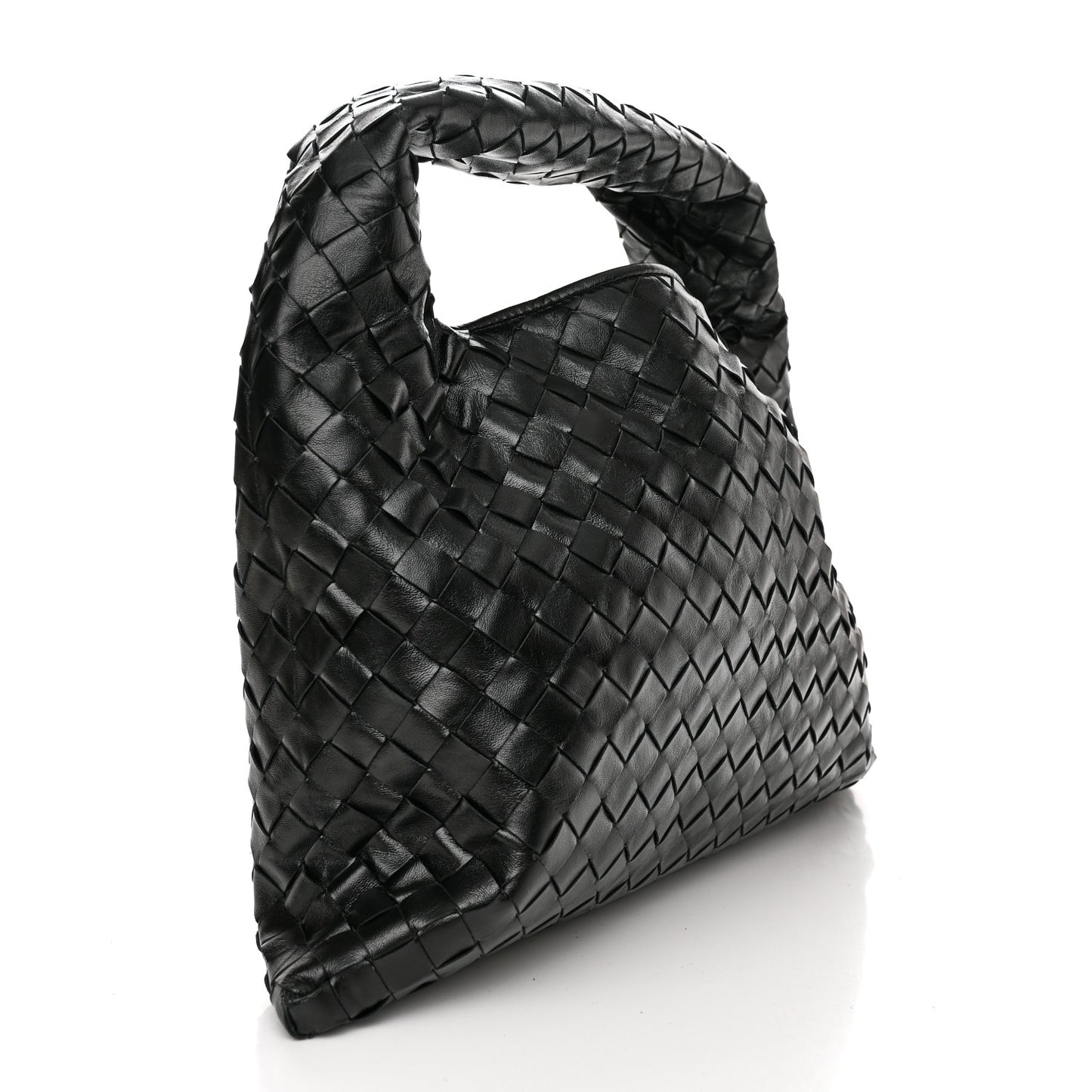 Calfskin Intrecciato Small Hop Black