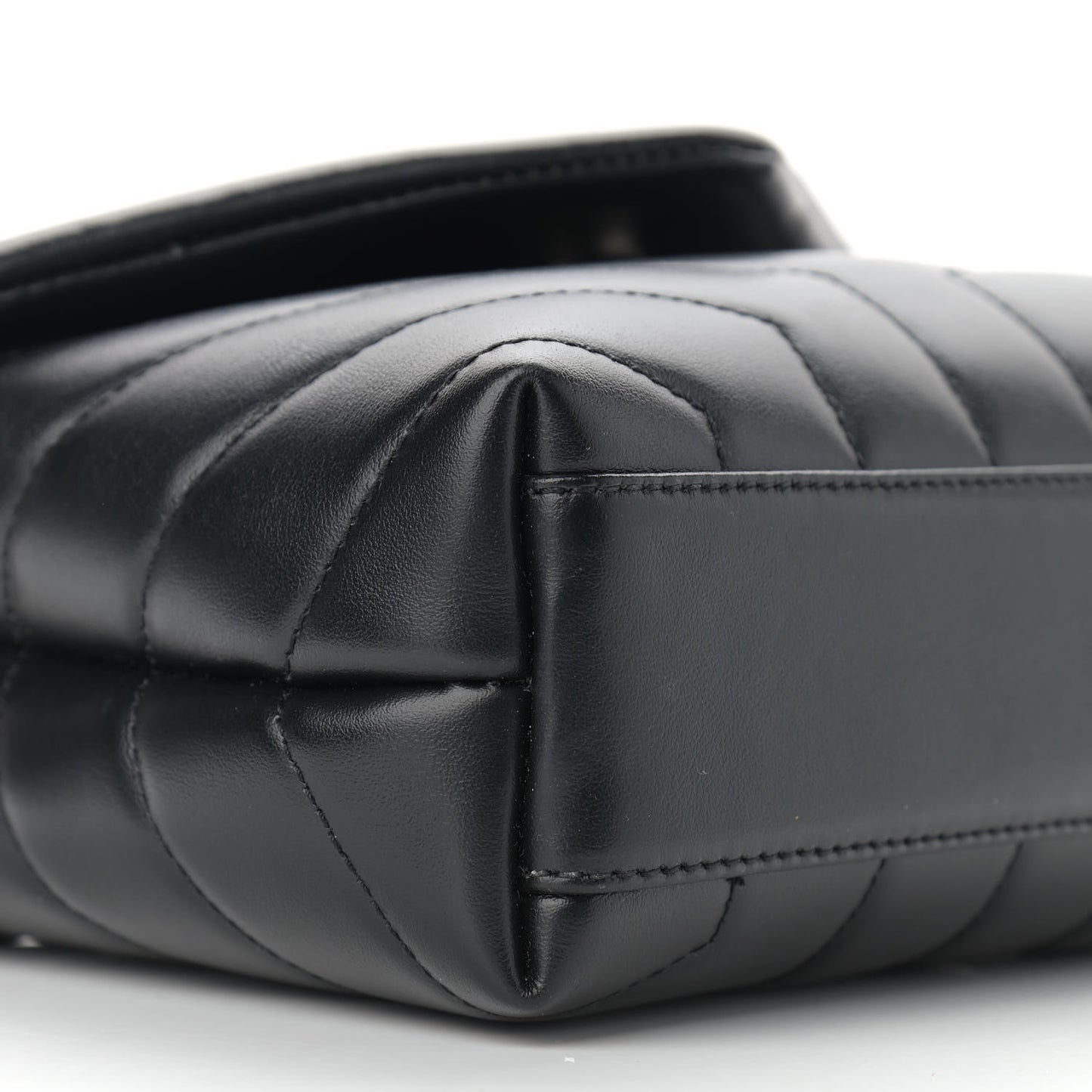 Calfskin Y Quilted Monogram Toy Loulou Crossbody Bag Black