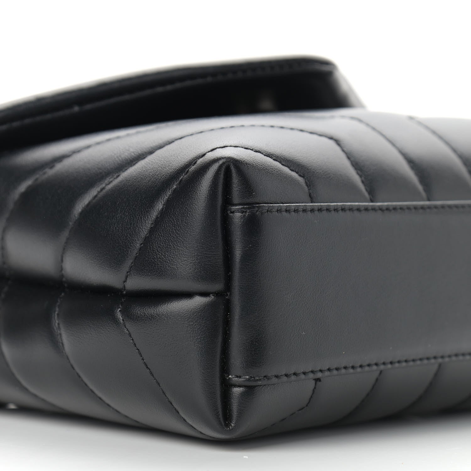 Saint Laurent Calfskin Y Quilted Monogram Toy Loulou Crossbody Bag Black 12 of 14