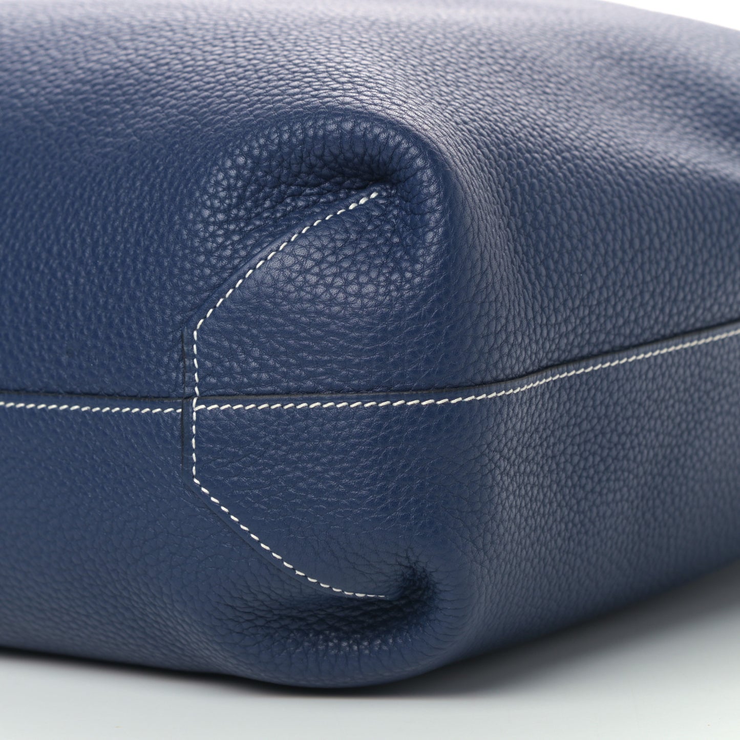 Taurillon Clemence Double Sens 45 Reversible Tote Bleu Izmir Bleu Saphir