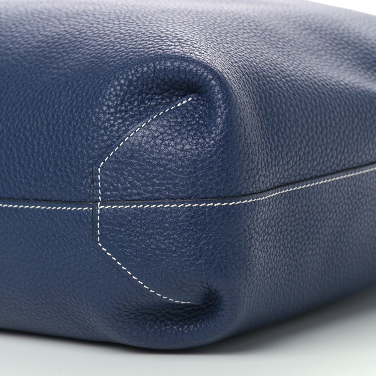 Hermes Taurillon Clemence Double Sens 45 Reversible Tote Bleu Izmir Bleu Saphir 9 of 9