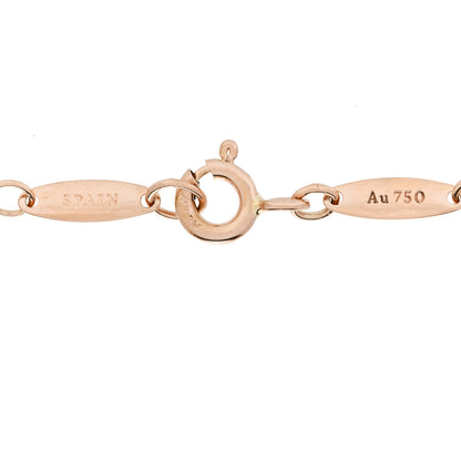 Tiffany 18K Rose Gold Diamond Elsa Peretti Diamonds by the Yard Open Heart Bracelet 3 of 3