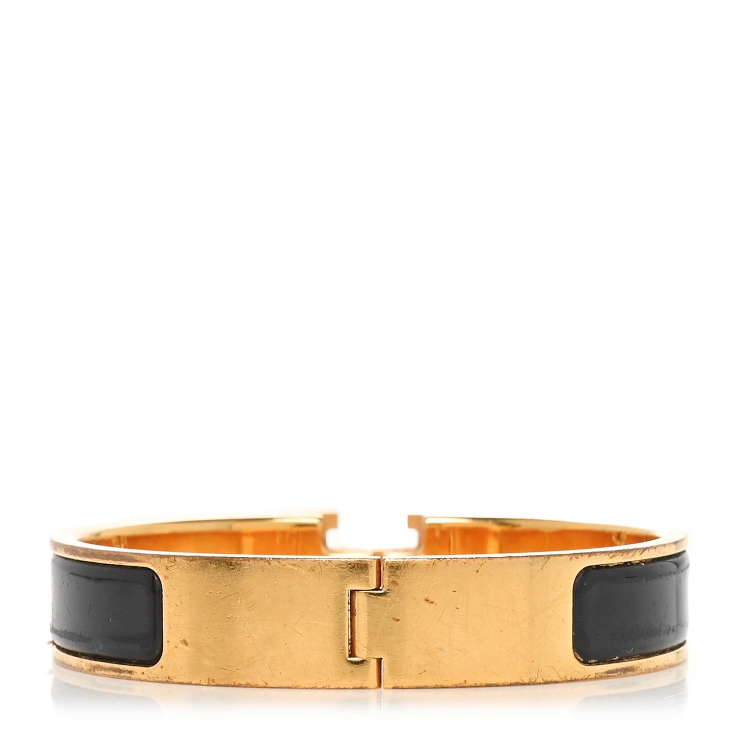 Hermes Enamel Narrow Clic Clac H Bracelet GM Black 3 of 4