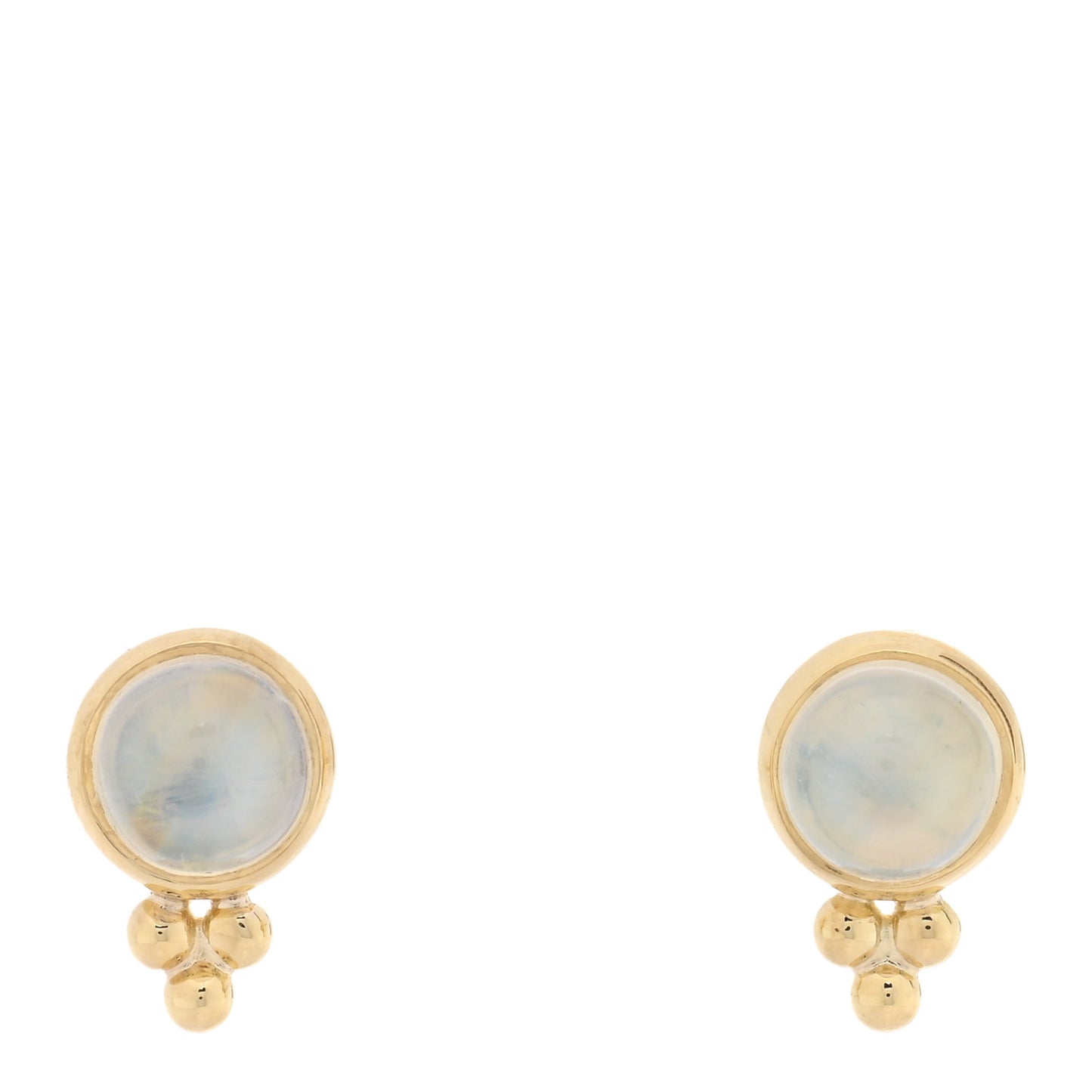 18K Yellow Gold Blue Moonstone Piccolo Earrings