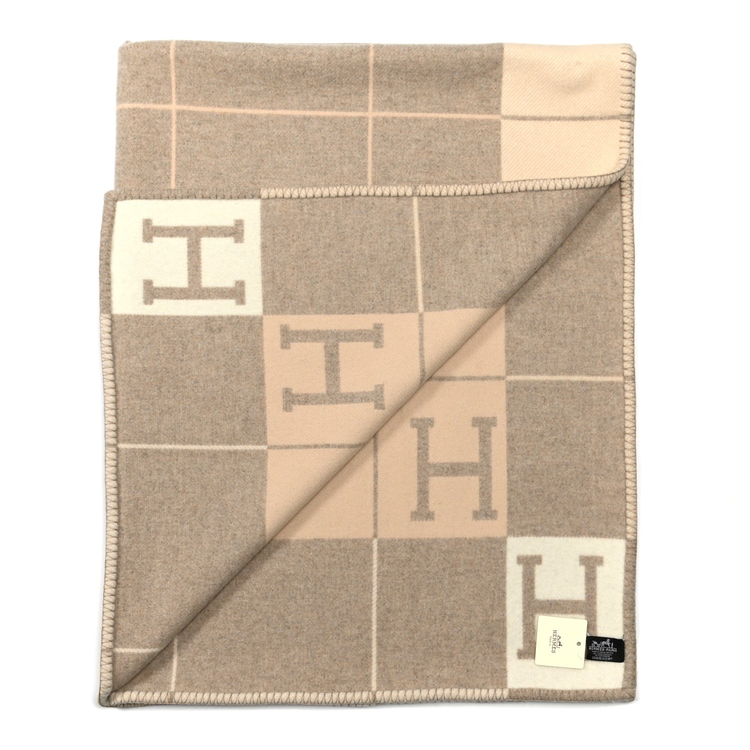 Hermes Wool Cashmere Avalon III Blanket Coco Camomille 2 of 3