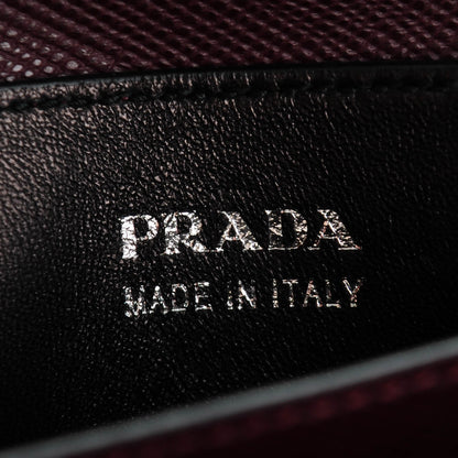 Prada Saffiano Cuir Medium Double Handle Tote Granato 7 of 7