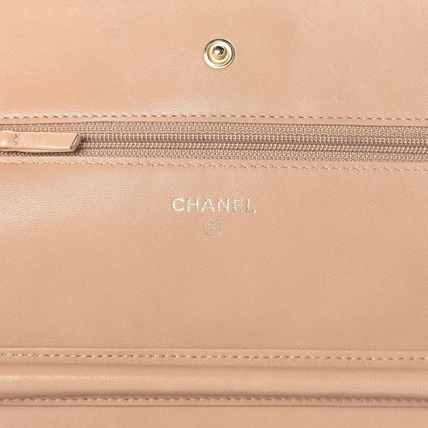 Lambskin Quilted Reissue Wallet On Chain WOC Beige