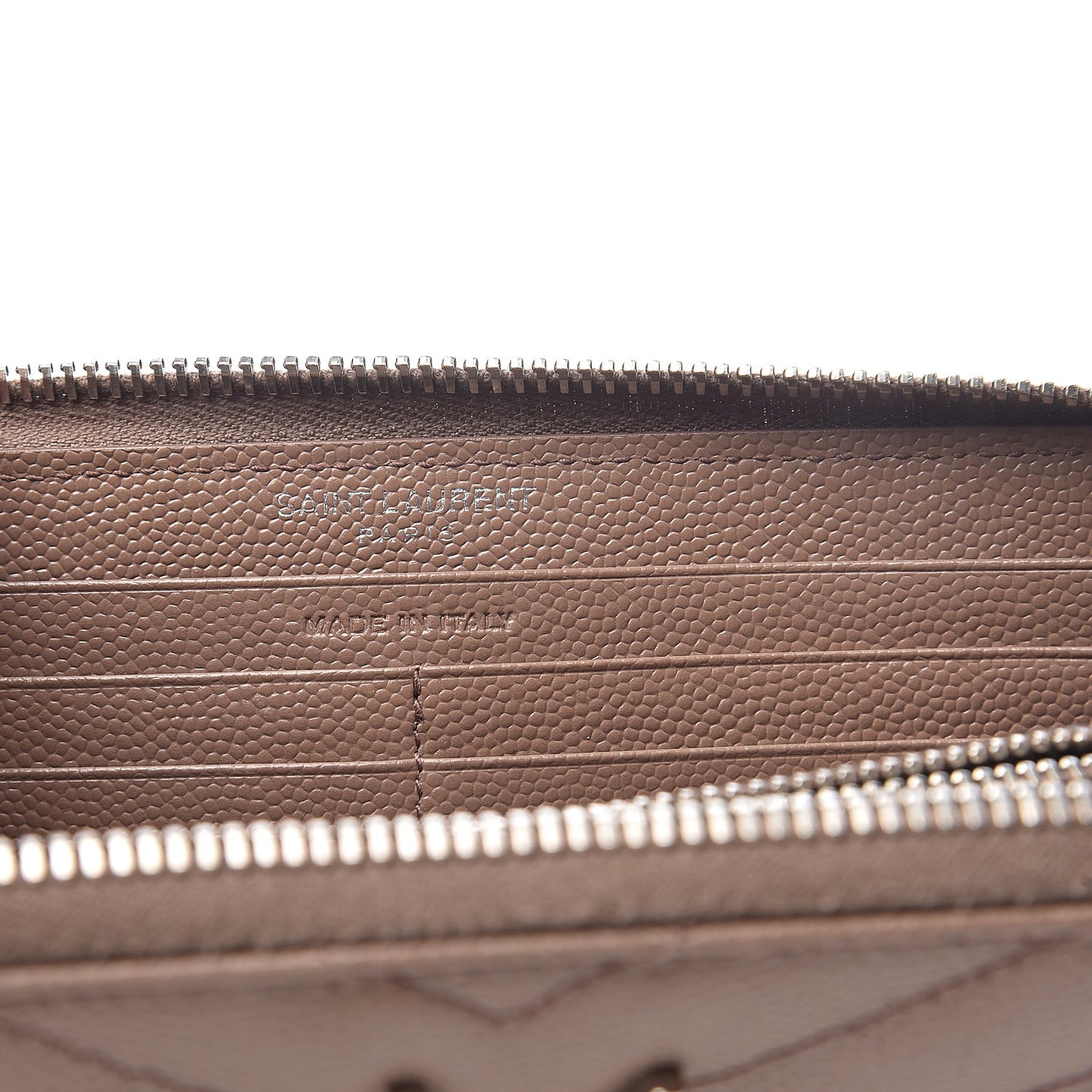 Grain De Poudre Matelasse Chevron Monogram Zip Around Wallet Fard